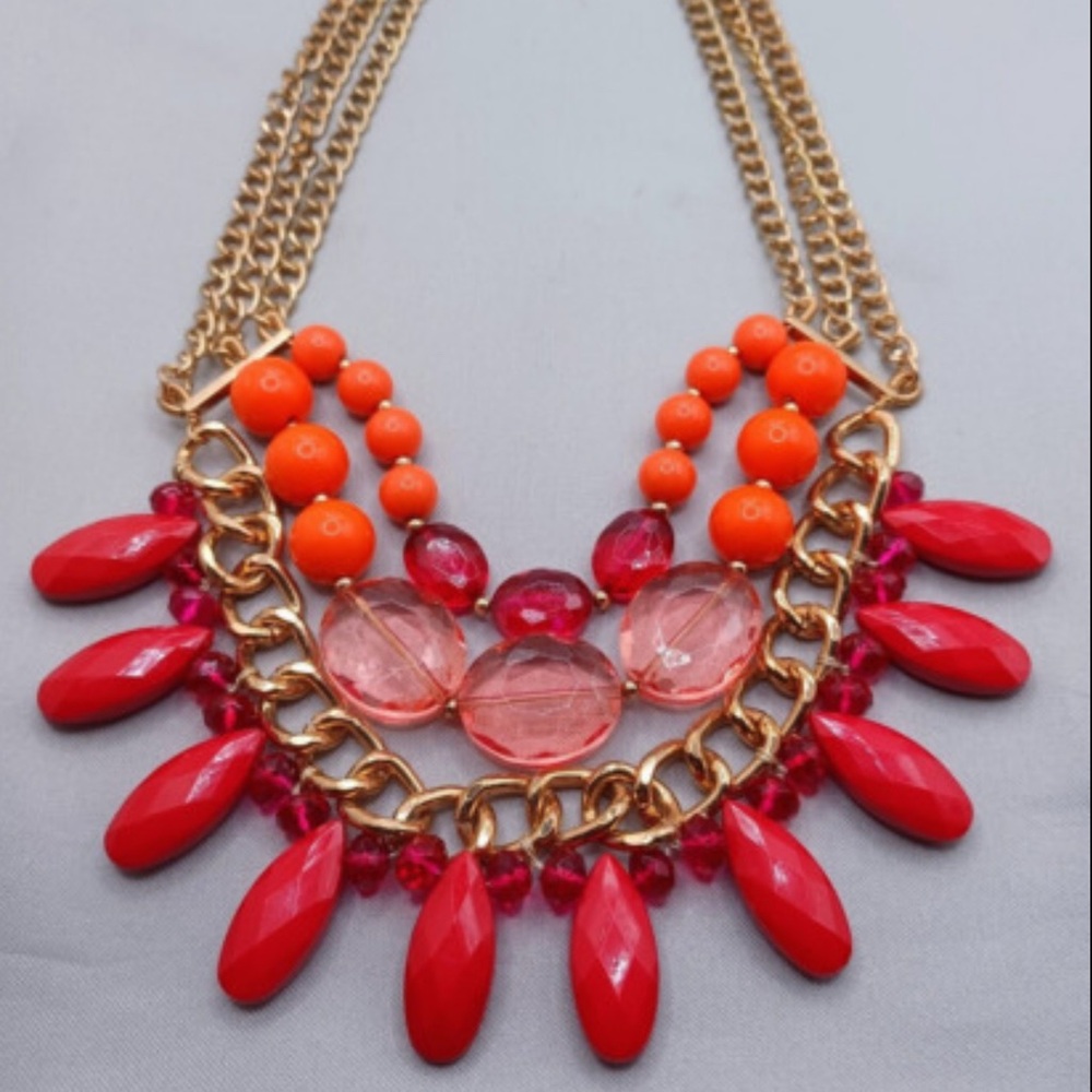 Talbots Gold Statement Necklace